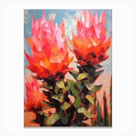 Cactus Painting Acanthocalycium Cactus 3 Canvas Print