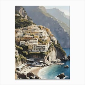 Summer In Positano Painting (22) 1 Canvas Print