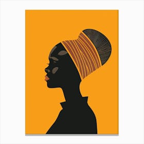 Silhouette Of African Woman 30 Canvas Print