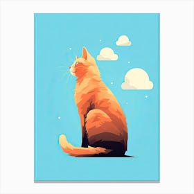 Orange Cat In The Sky Canvas Print