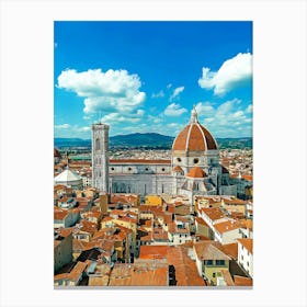 Florence Cityscape And Cattedrale Di Santa Maria Del Fiore Canvas Print