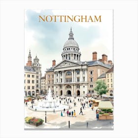 Nottingham Retro Vintage Travel V 02 Canvas Print