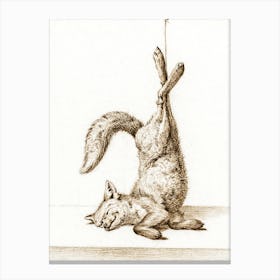 Dead Fox, Hanging From His Paws, Jean Bernard Canvas Print