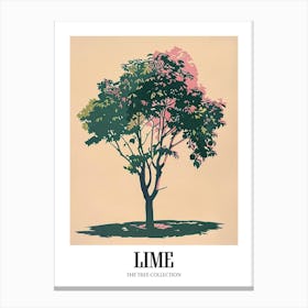 Lime Tree Colourful Illustration 2 Poster Canvas Print