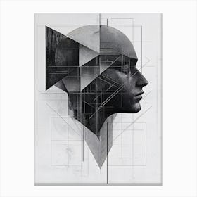 Abstract Portrait Of A Man 6 Canvas Print