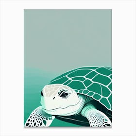 Sea Turtle Close Up, Sea Turtle Simplicty 1 Canvas Print