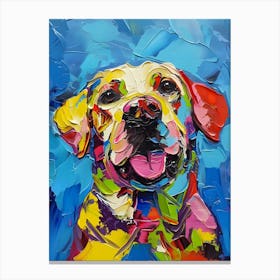 Colourful Dog Labrador Art Canvas Print