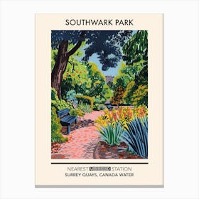 Southwark Park London Parks Garden 3 Canvas Print