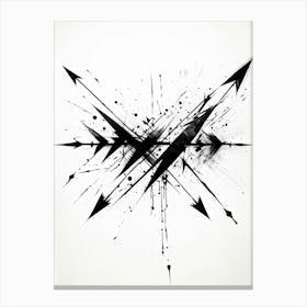 A Conceptual Digital Painting Showcasing A Grunge Infused Collection Of Hand Drawn Vector Arrows In (5) Canvas Print