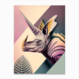 Leptoceratops Pastel Dinosaur Canvas Print