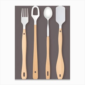 Kitchen Utensils Art 1 Canvas Print