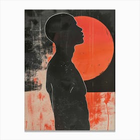Silhouette Of A Man 2 Canvas Print