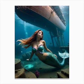 Mermaid -Reimagined 37 Canvas Print