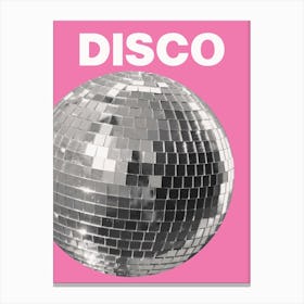 Disco Pink Black Canvas Print