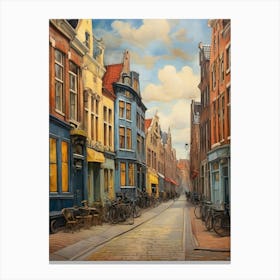 5.Streets of Amsterdam, Van Gogh, frescoes. Canvas Print