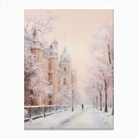 Dreamy Winter Painting Windsor United Kingdom 3 Canvas Print