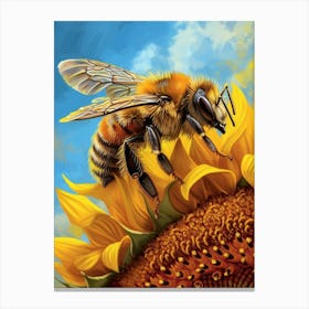 Africanized Honey Bee Storybook Illustration 18 Canvas Print