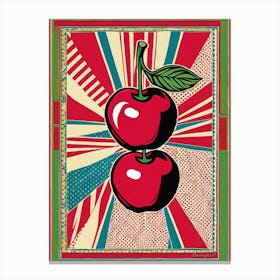 Cherries Pop Art movement Canvas Print