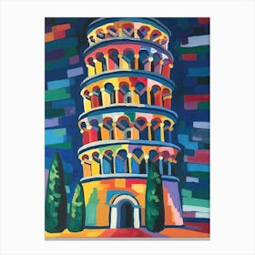 Tower Of Pisa Henri Matisse Style 2 Canvas Print