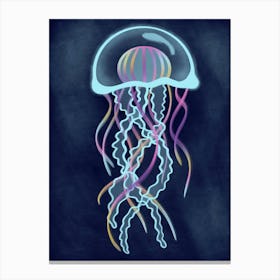 Jellyfish in Chalk Canvas Print