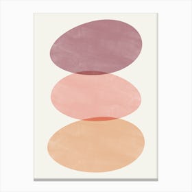 Balancing Zen Stones, Abstract Organic Shapes in Warm Tones Canvas Print