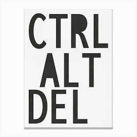 CTRL ALT DEL Canvas Print