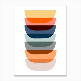 Colorful Abstract Mid Mod Art Canvas Print