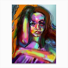 Colourful Abstract Woman Canvas Print