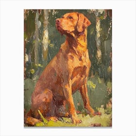 Chesapeake Bay Retriever Acrylic Painting 4 Canvas Print