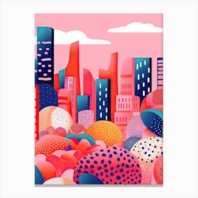 Sydney, Illustration In The Style Of Pop Art 3 Canvas Print