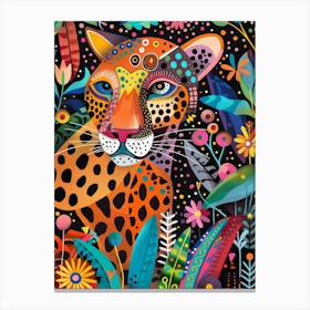 Leopard In The Jungle 44 Canvas Print