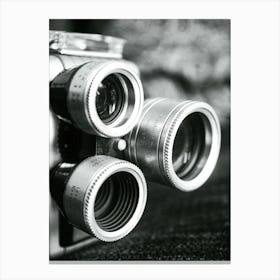 Black And White Film Camera Canvas Print