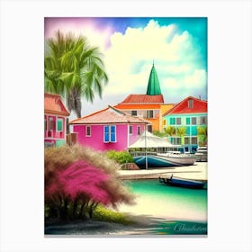 Curaçao Soft Colours Tropical Destination Canvas Print