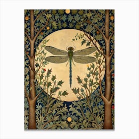 William Morris Dragonfly In The Forest 4 Canvas Print