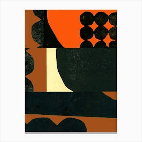 'Black And Orange' Canvas Print