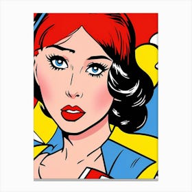 Feminine Mystique: A Pop Art Interpretation of Strength Pop Art Canvas Print