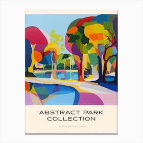 Abstract Park Collection Poster Buen Retiro Park Buenos Aires 2 Canvas Print