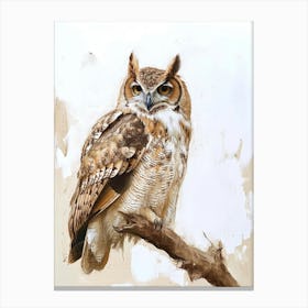 Philipine Eagle Owl Painting 2 Canvas Print