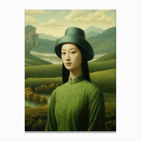 Woman In A Hat Canvas Print