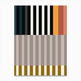 Fun Striped Abstract Art Two Canvas Print