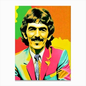 George Harrison Colourful Pop Art Canvas Print