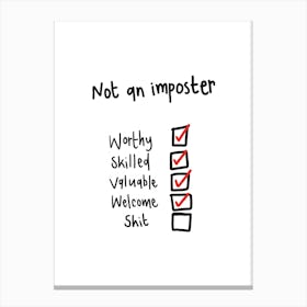 Not An Imposter Canvas Print