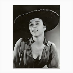 Dorothy Dandridge Wearing Hat Canvas Print