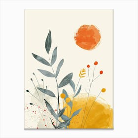 Atomic Silhouettes Of Yesterday Mid Century Style Canvas Print