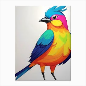 Colorful Bird-Reimagined 11 Canvas Print