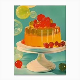 Yelow Jelly With Bubbles Retro Photo Canvas Print