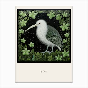Ohara Koson Inspired Bird Painting Kiwi 1 Poster Canvas Print