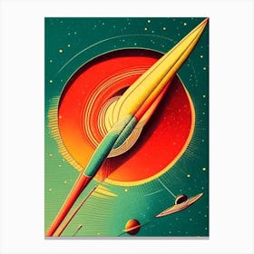 Astronomy Vintage Sketch Space Canvas Print