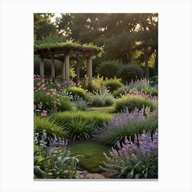 Garden At Dusk 1 Canvas Print