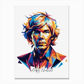 Andy Warhol Portrait WPAP Pop Art Canvas Print